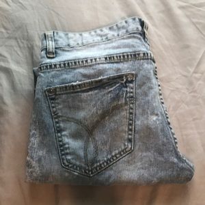 Calvin Klein Distressed Slim Fit Jeans.